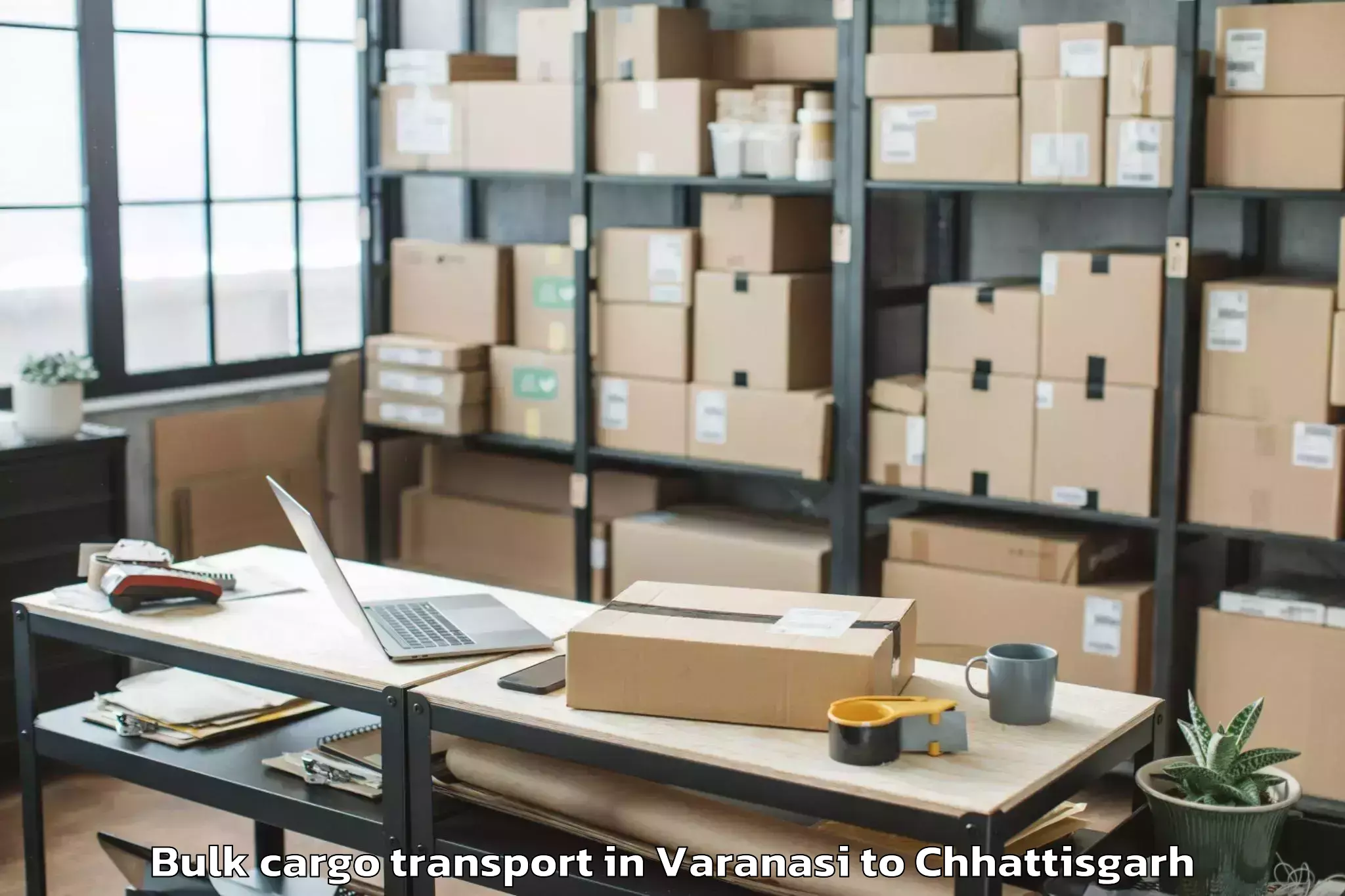 Professional Varanasi to Bijapur Chhattisgarh Bulk Cargo Transport